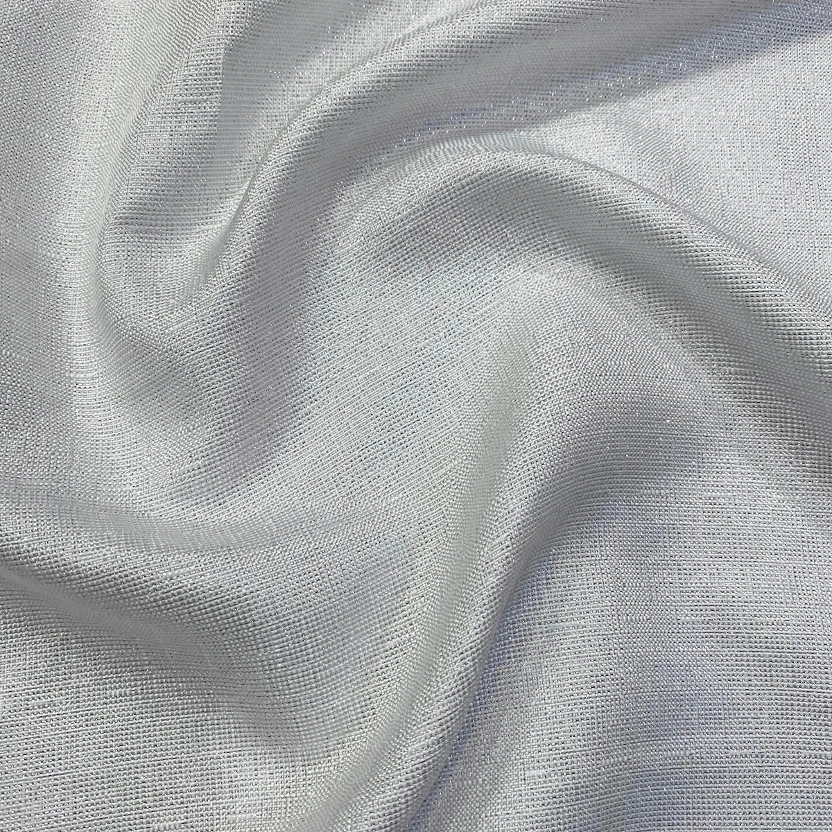 1pc - Metallic Burlap Table Linen 108"x156" Banquet - White/Silver