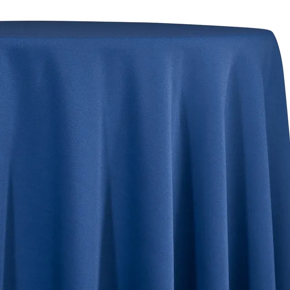 1pc - Premium Poly (Poplin) Table Linen 134" Round - Blue Slate 1776