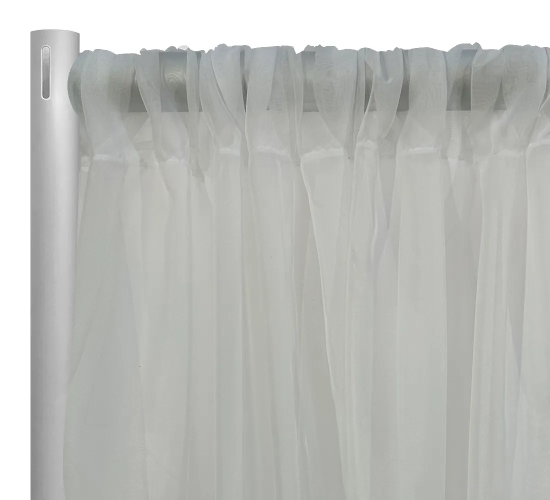 1pc - Voile Drapery Panel 9' Tall x 118" wide - Ivory