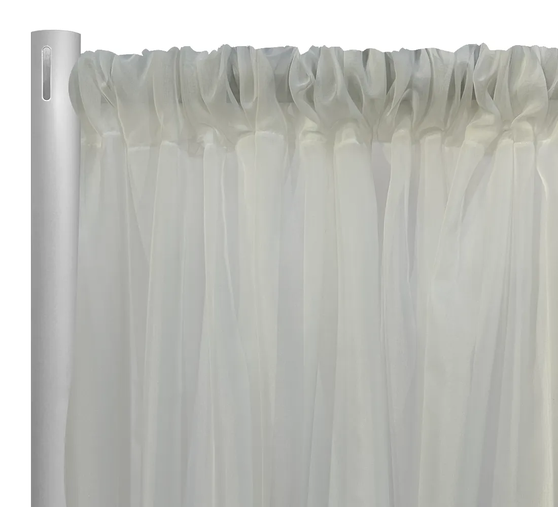 1pc - Voile Drapery Panel 9' Tall x 118" wide - White