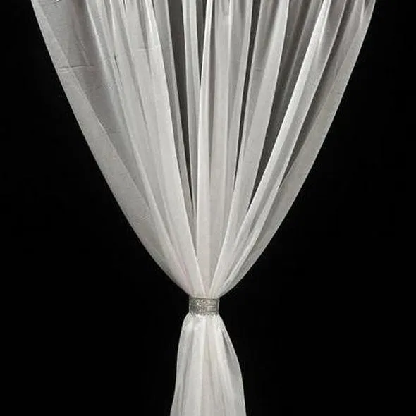 1pc - Voile Drapery Panel 9' Tall x 118" wide - White