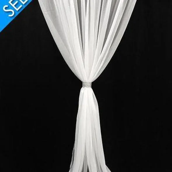 1pc - Voile Drapery Panel 9' Tall x 118" wide - White