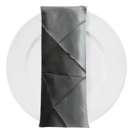 200pcs - 4" Pintuck Taffeta Table Napkin 18"x18" Square - Charcoal