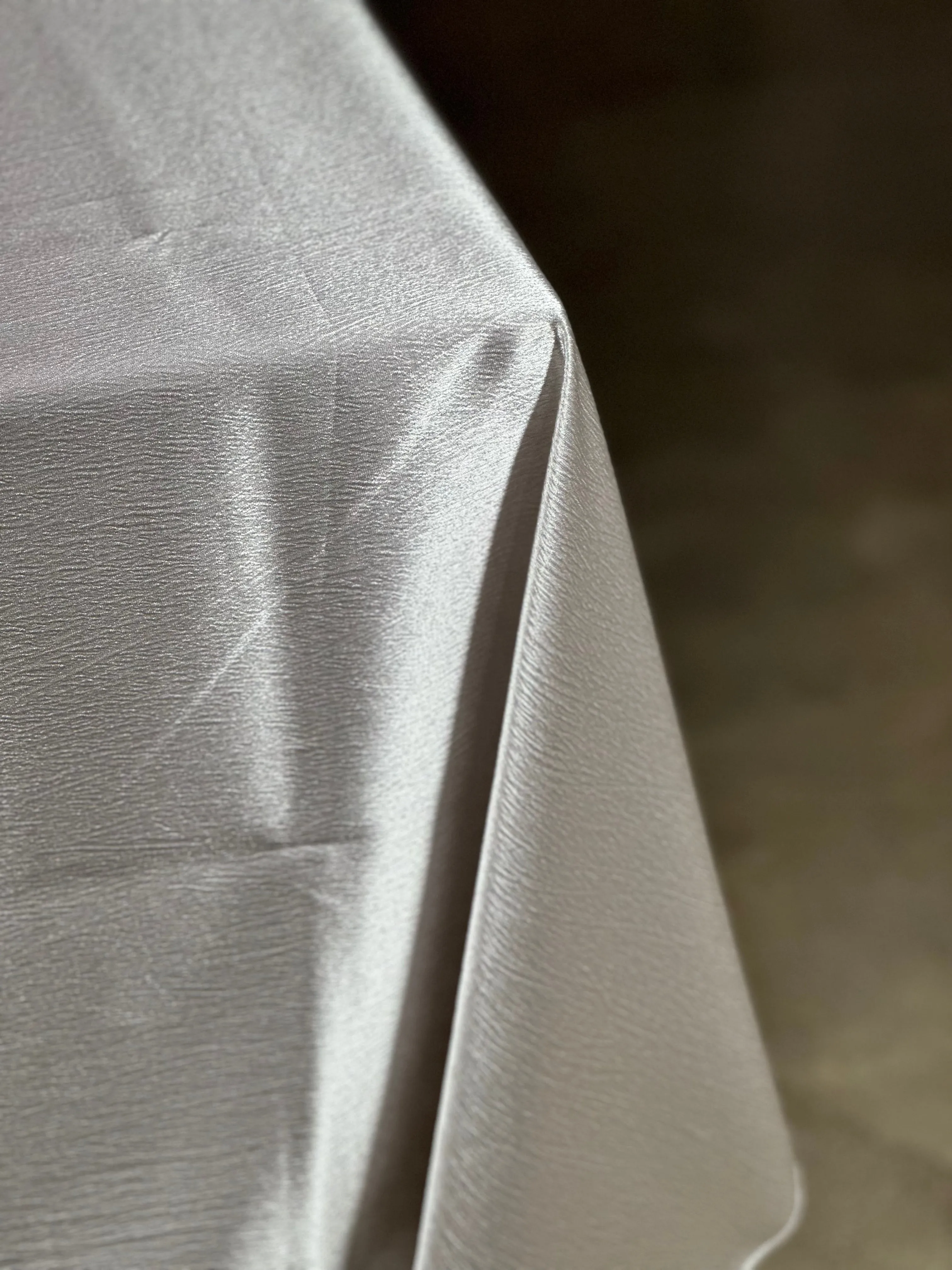 5pcs - Luxury Satin Table Linen 90" Round - Charcoal