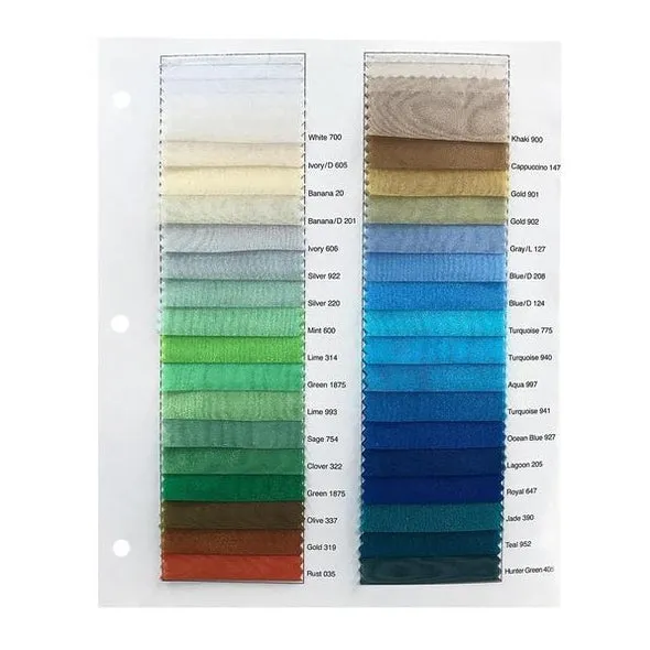 7pcs - Crystal Organza Table Linen 85"x85" Square - Olive 337