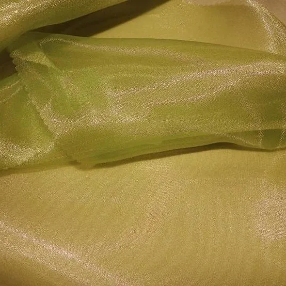 7pcs - Crystal Organza Table Linen 85"x85" Square - Olive 337