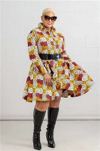 African Print High Low Top