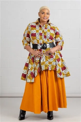 African Print High Low Top