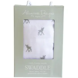 Alimrose Muslin Swaddle - Deer Grey