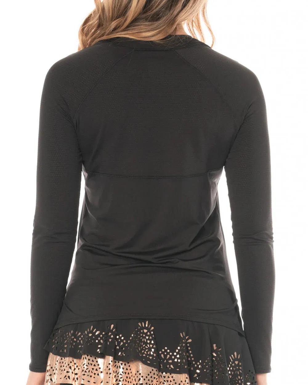 Black High Low Long Sleeve Top