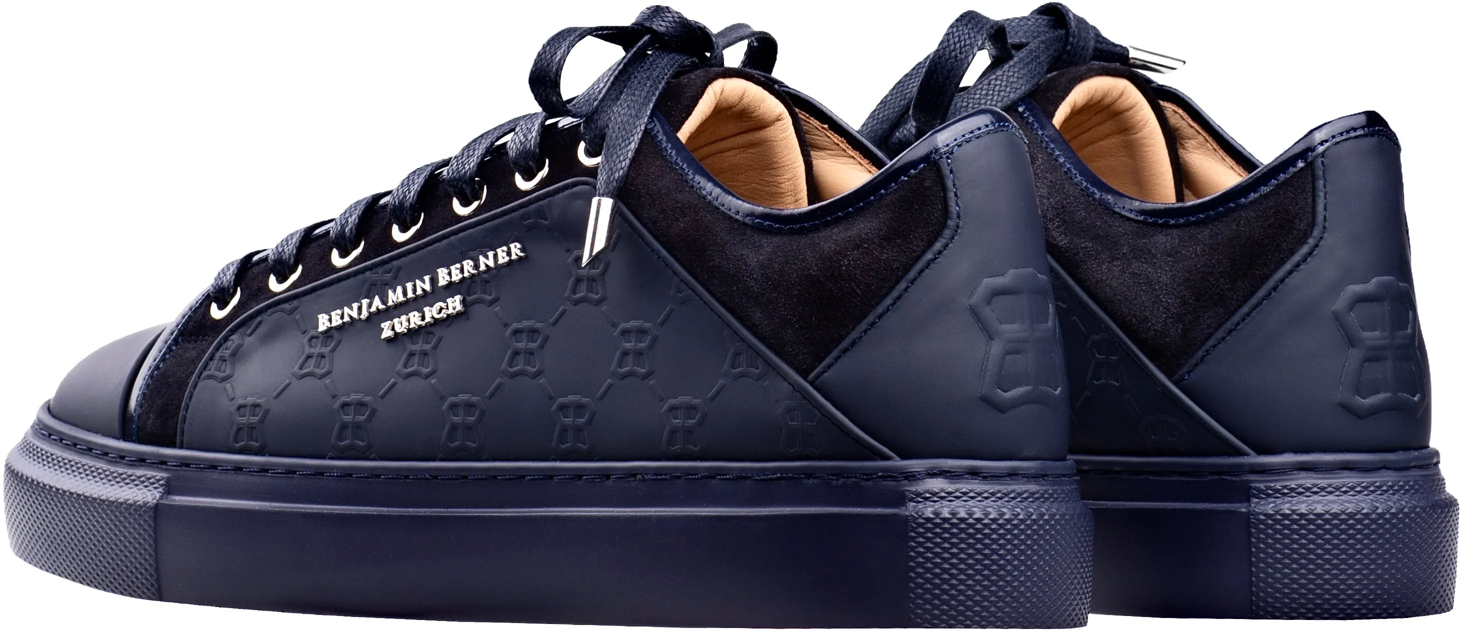 BNJ ODIN MIDNIGHT BLUE  MONOGRAM EMBOSSED MATT NAPPA
