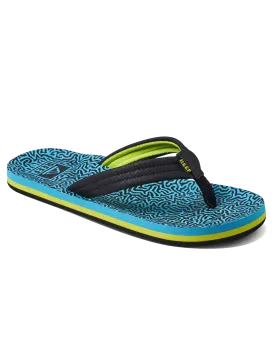 Boys Ahi Flip Flops in Blue Coral