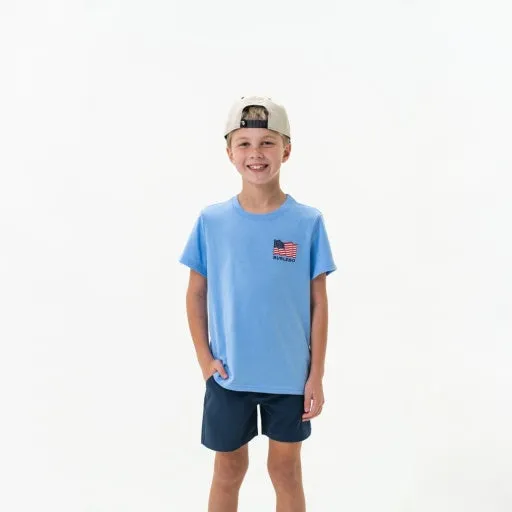 Burlebo Youth Tee | Camo Beach Cruiser - Ss - Heather Periwinkle