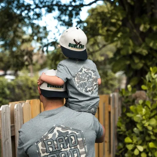 Burlebo Youth Tee | Rad Dude Deer Camo - Ss - Dark Heather Grey