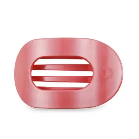 Calming Coral Round Flat Teletie Clip