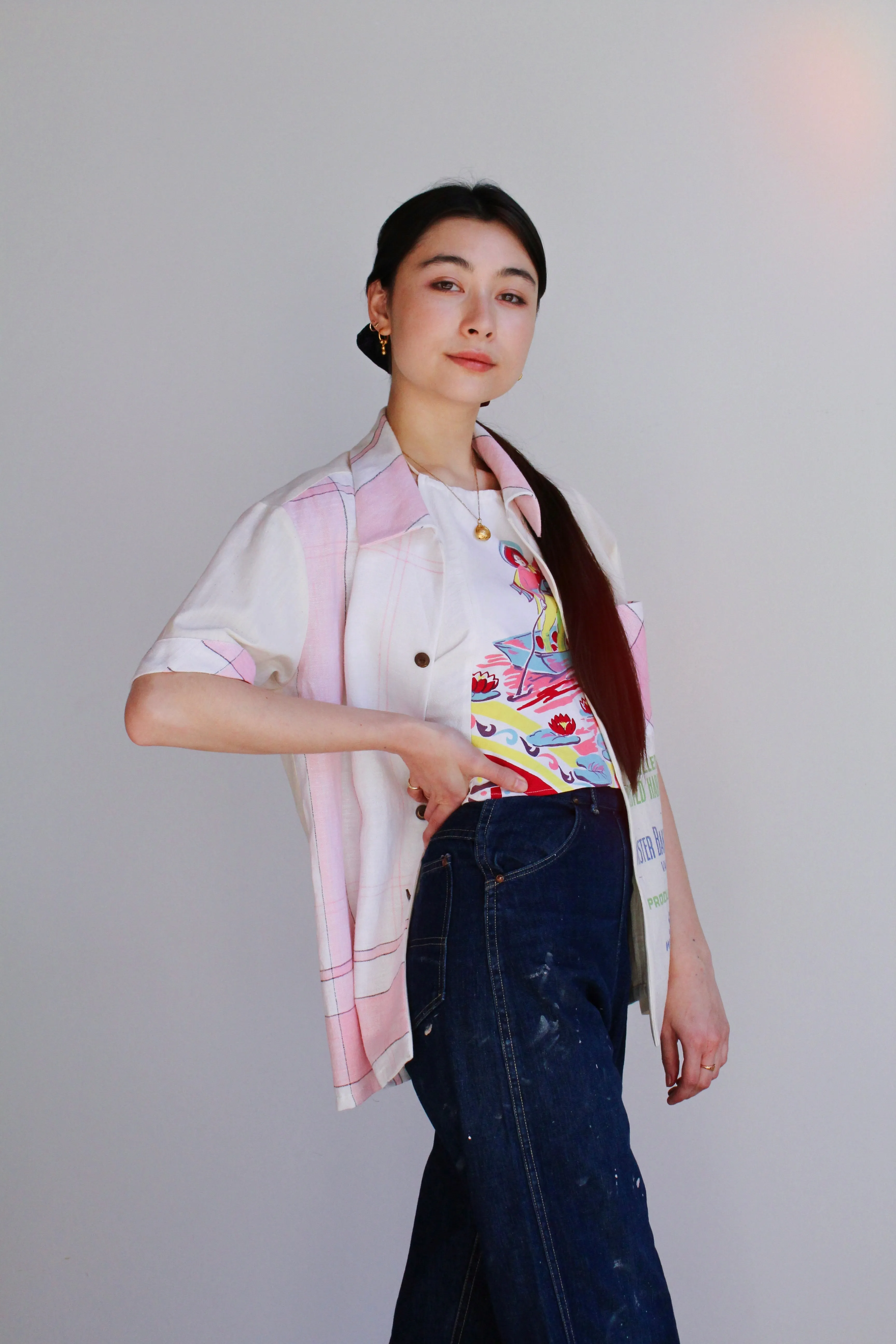 Crane Brand Plaid Shirt ~ Medium