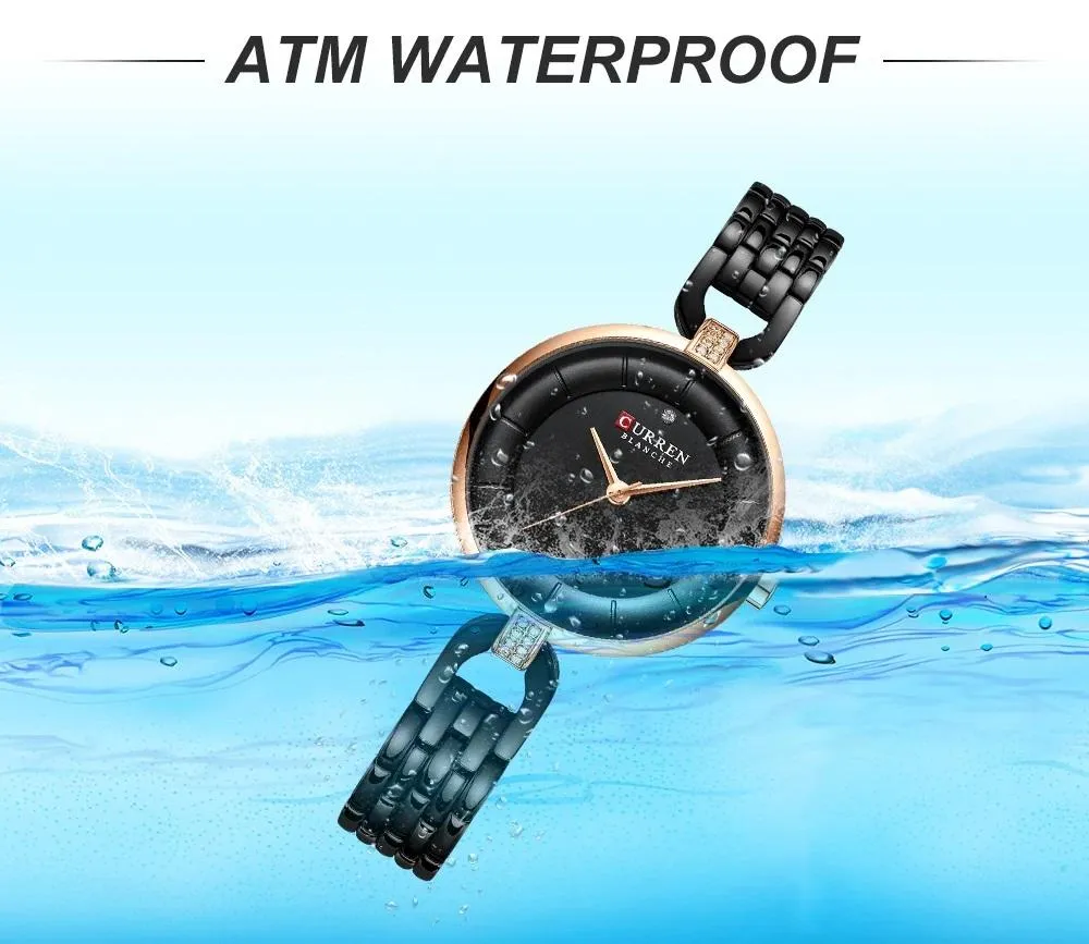 CURREN Original Brand Stainless Steel Band Wrist Watch For Women With Brand (Box & Bag)-9052