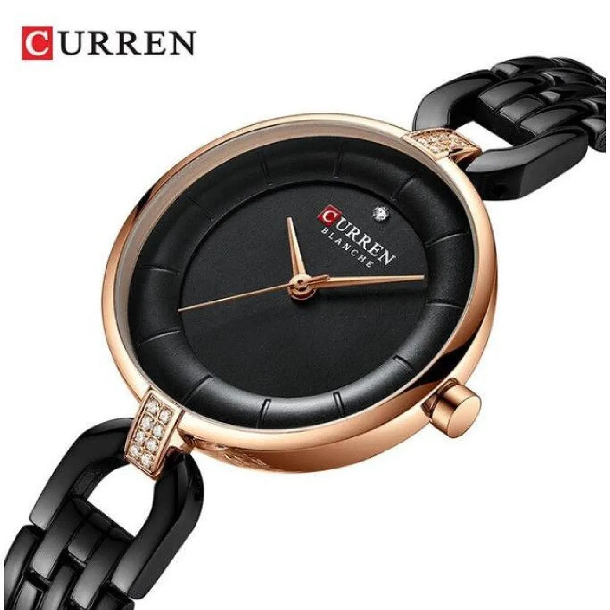 CURREN Original Brand Stainless Steel Band Wrist Watch For Women With Brand (Box & Bag)-9052