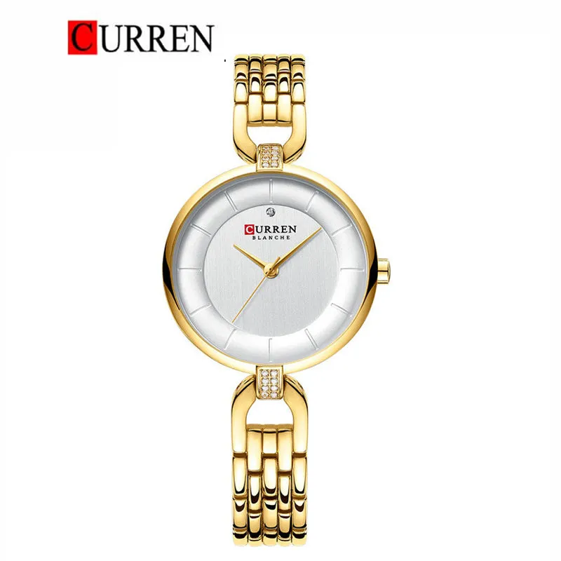 CURREN Original Brand Stainless Steel Band Wrist Watch For Women With Brand (Box & Bag)-9052