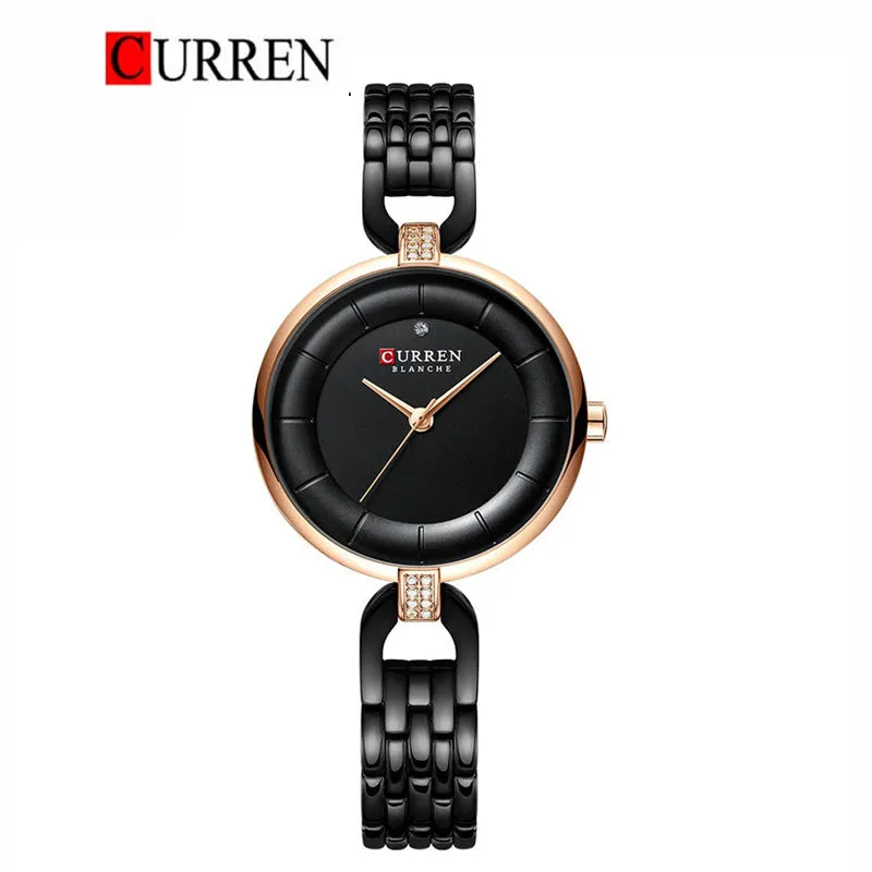 CURREN Original Brand Stainless Steel Band Wrist Watch For Women With Brand (Box & Bag)-9052