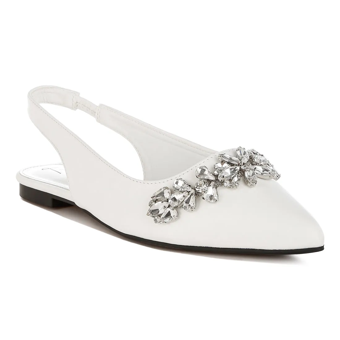 Diamante Embellished Flat Sandals