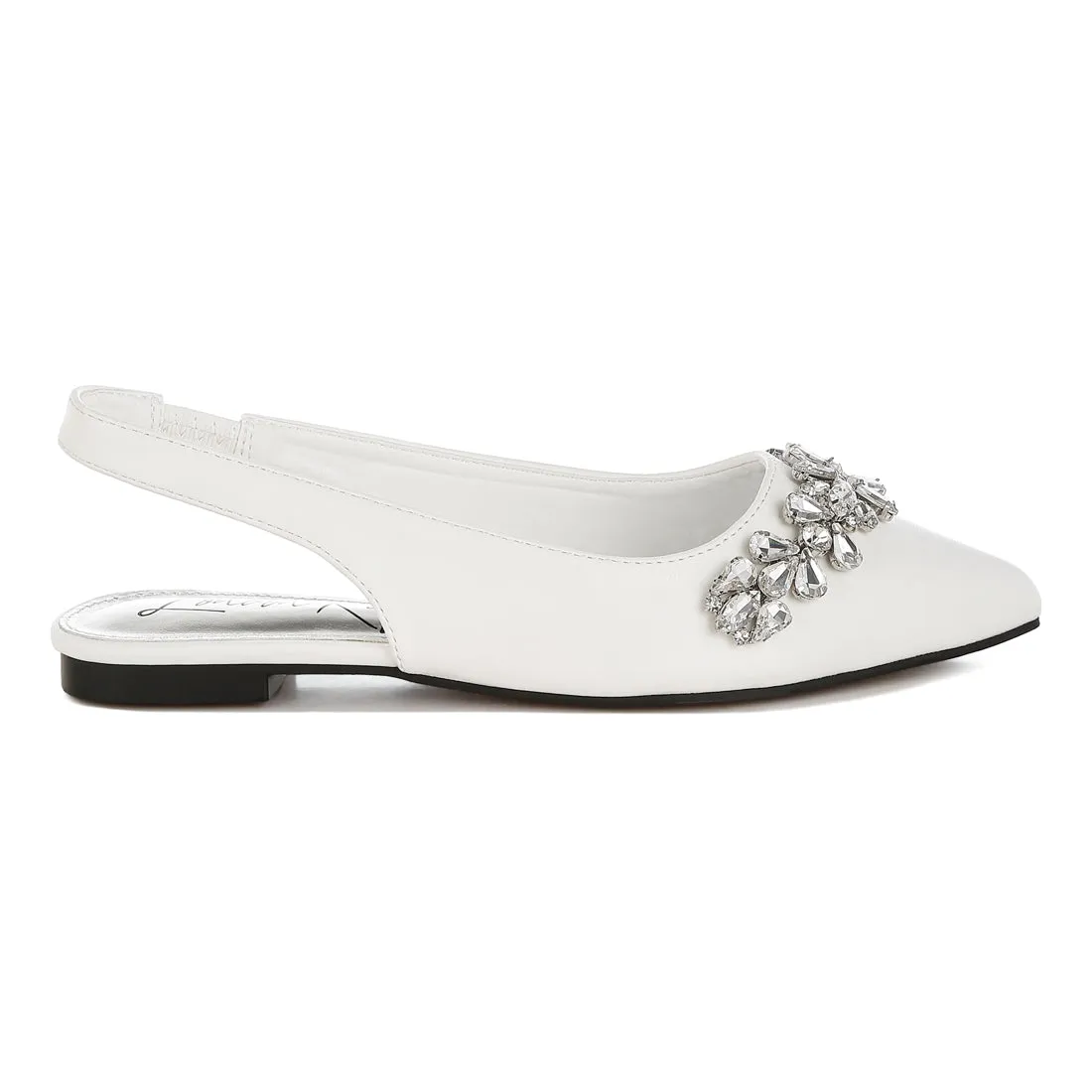 Diamante Embellished Flat Sandals
