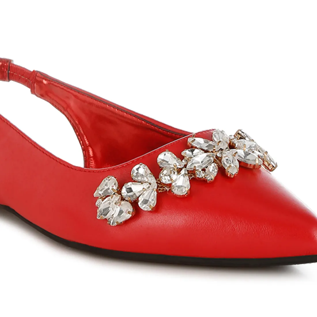 Diamante Embellished Flat Sandals