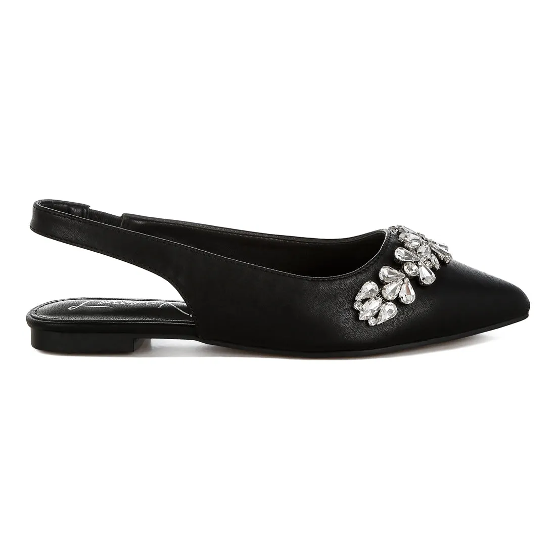 Diamante Embellished Flat Sandals