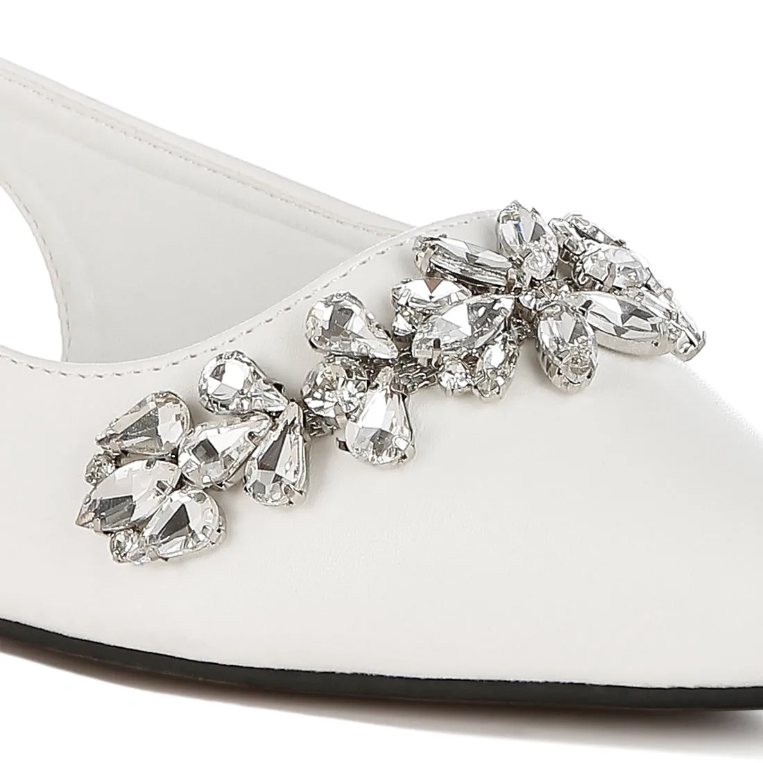 Diamante Embellished Flat Sandals