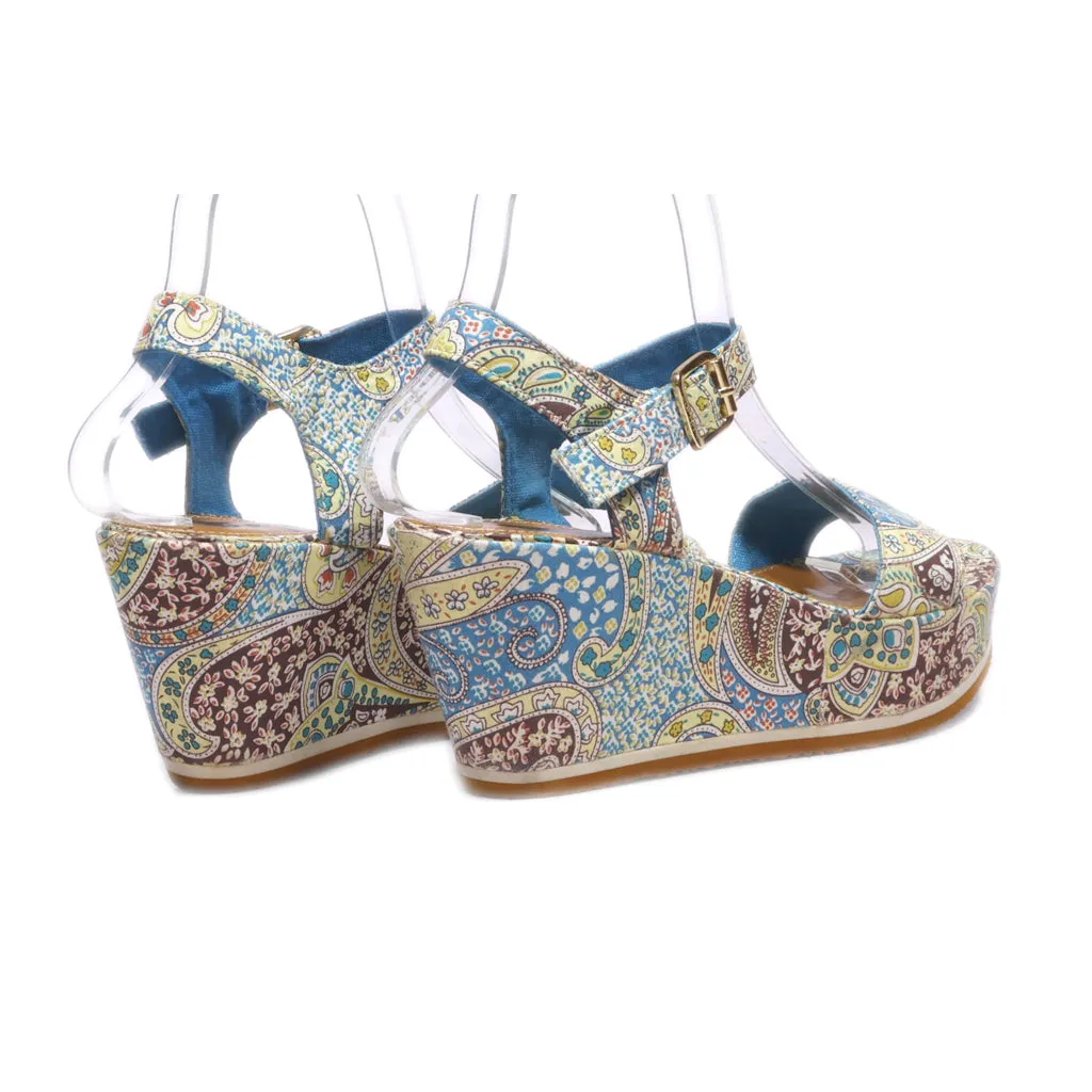 Esprit Wedge Sandals Fabric Multicolour Colour For Women