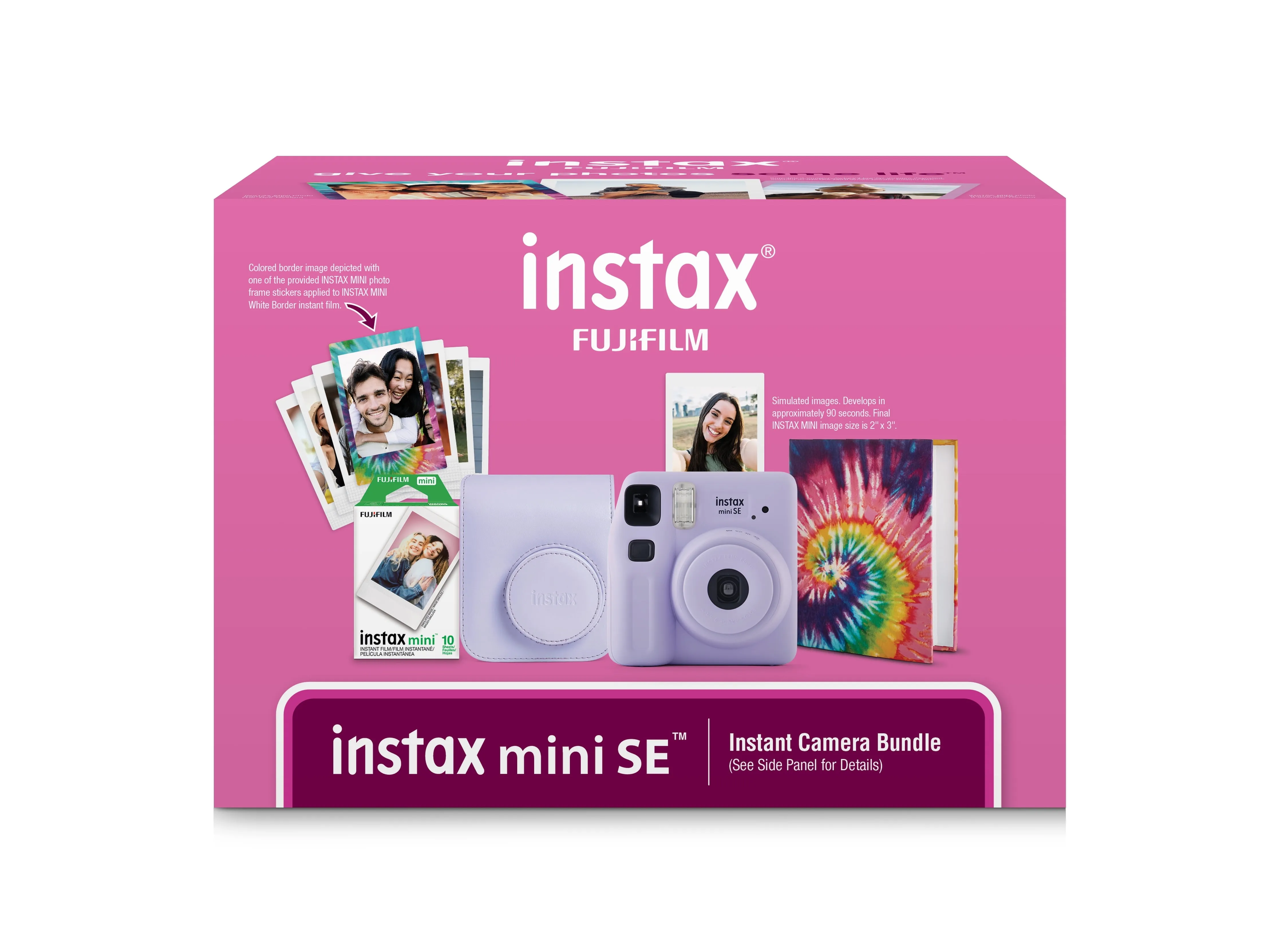 Fujifilm instax Mini SE Instant Camera Bundle, Lavender