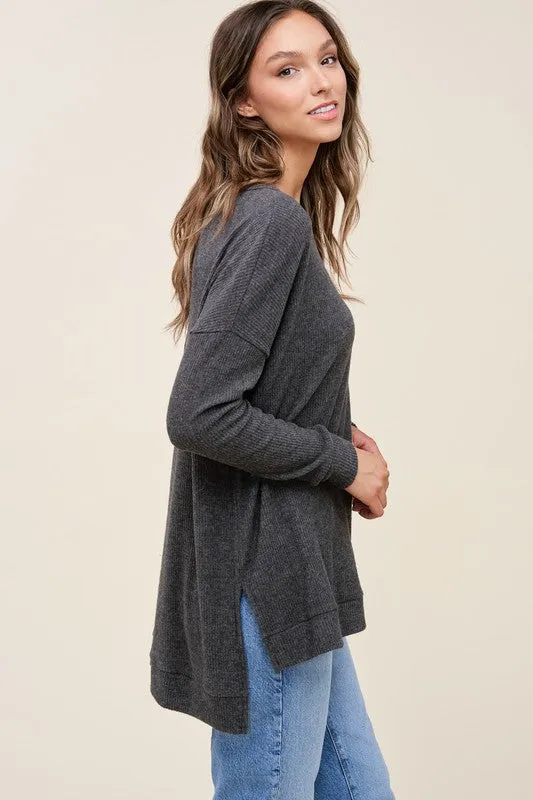 High Low Top with Slits