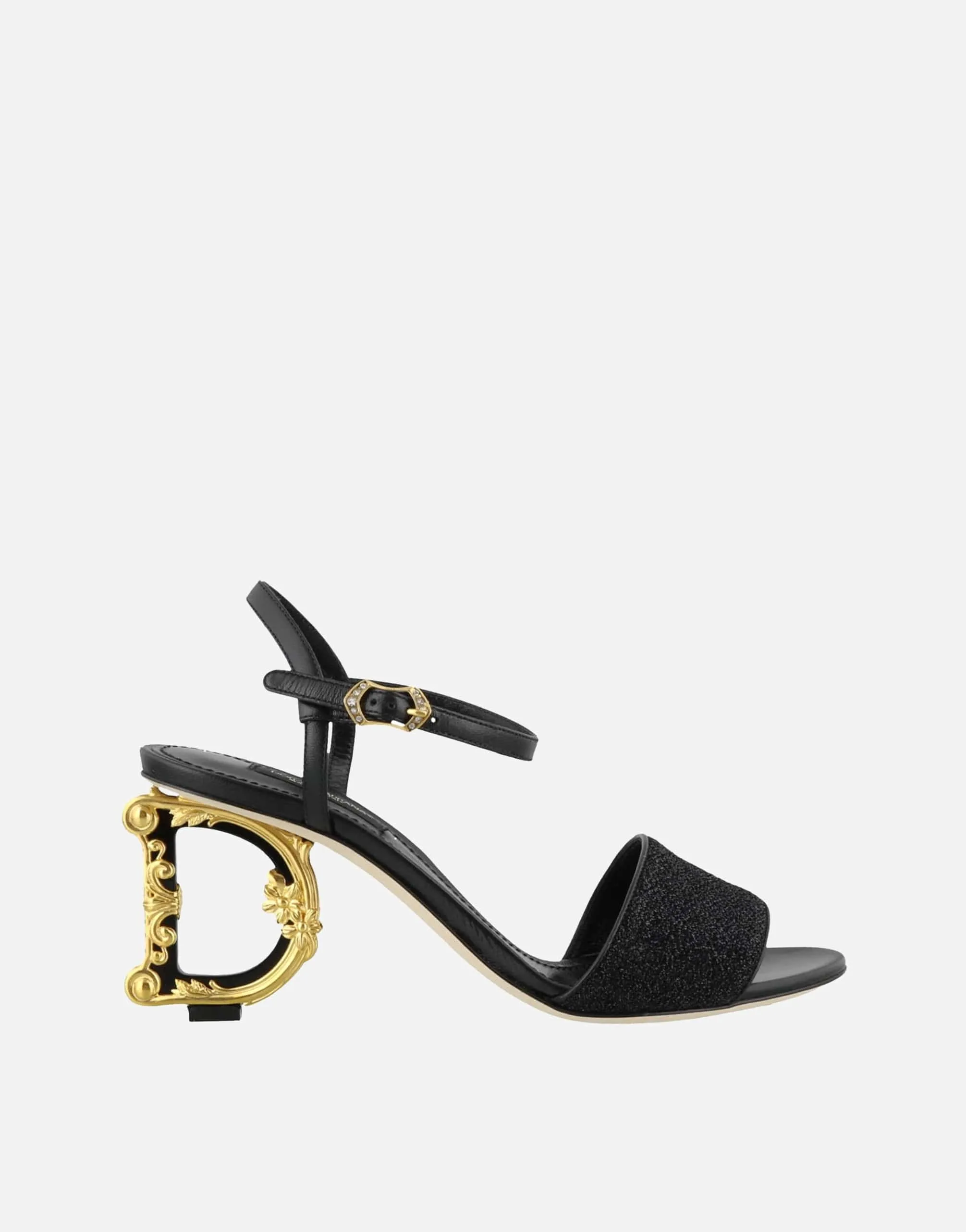 Keira Sculpture Heel Lurex Sandals