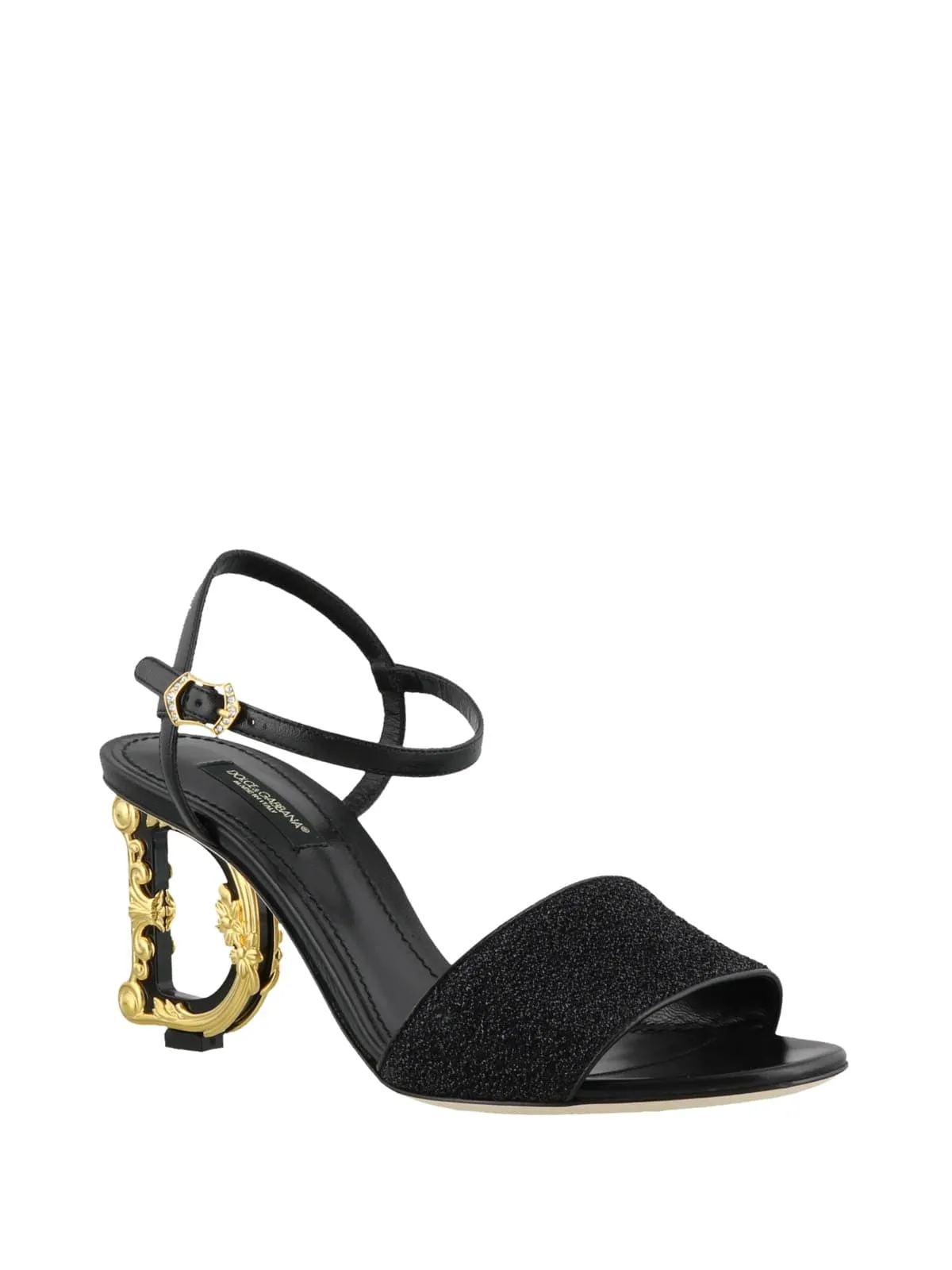 Keira Sculpture Heel Lurex Sandals