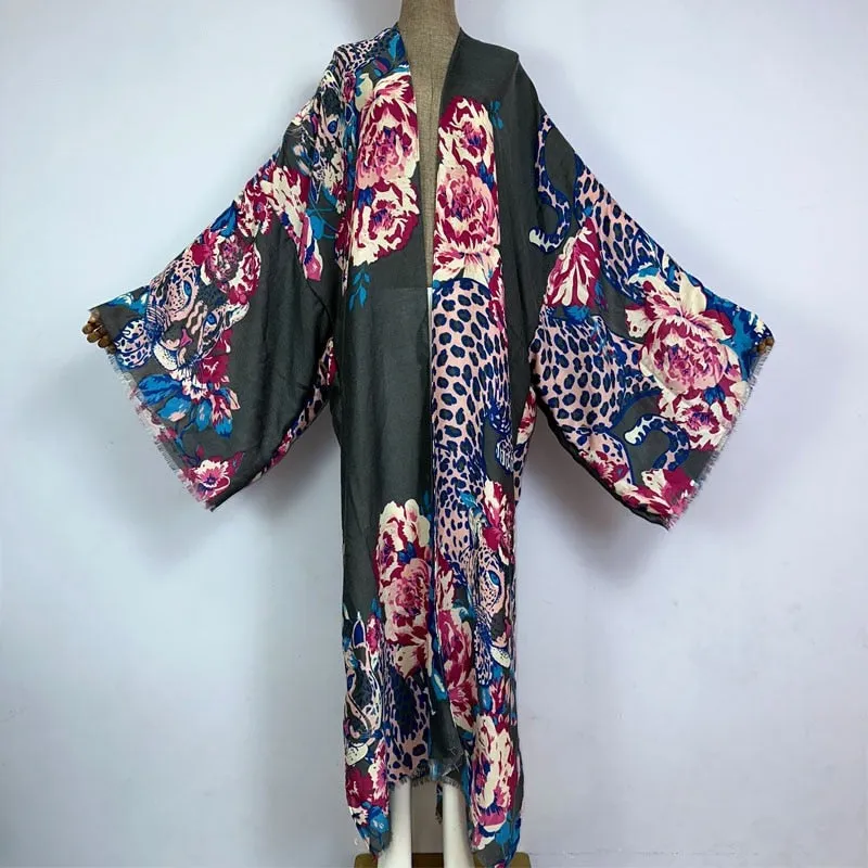 Leopard Garden Kimono