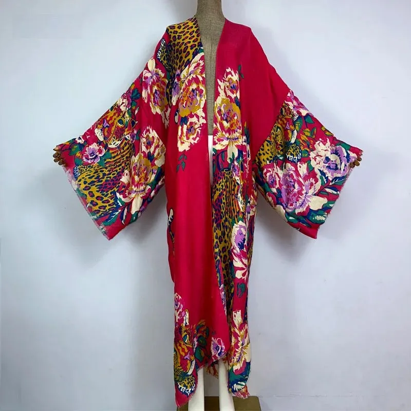 Leopard Garden Kimono