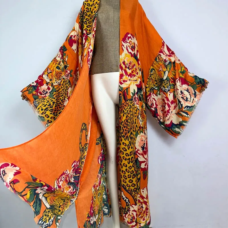 Leopard Garden Kimono