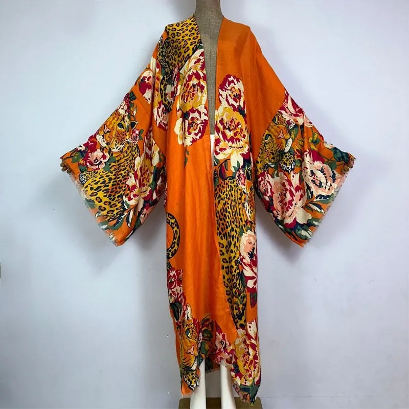 Leopard Garden Kimono