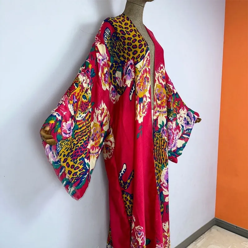 Leopard Garden Kimono