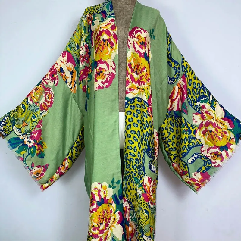 Leopard Garden Kimono