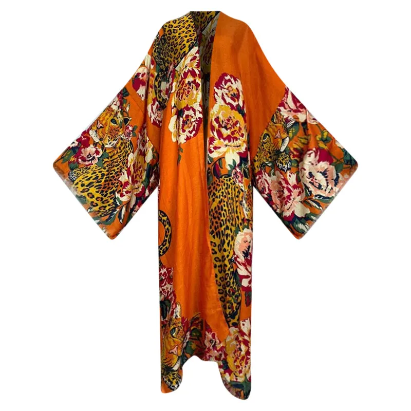 Leopard Garden Kimono