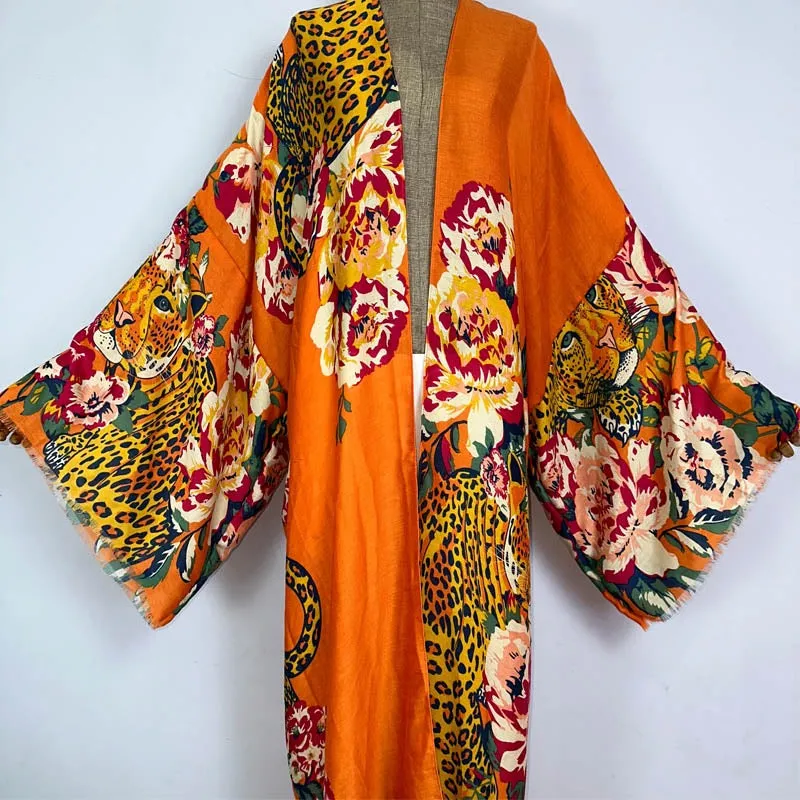 Leopard Garden Kimono