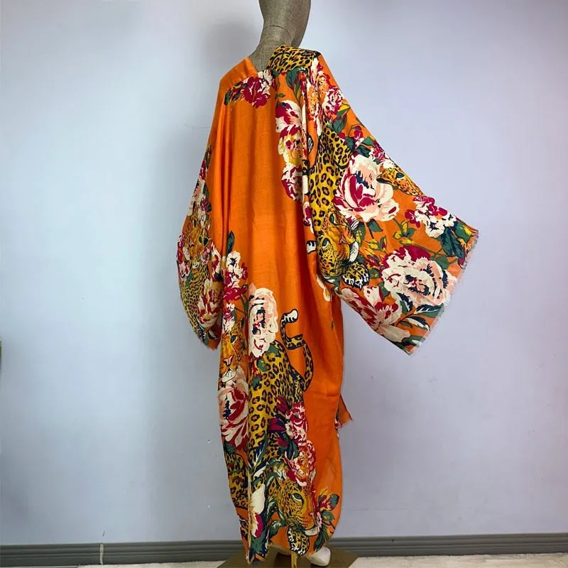 Leopard Garden Kimono