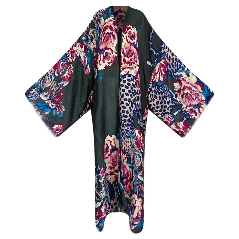 Leopard Garden Kimono