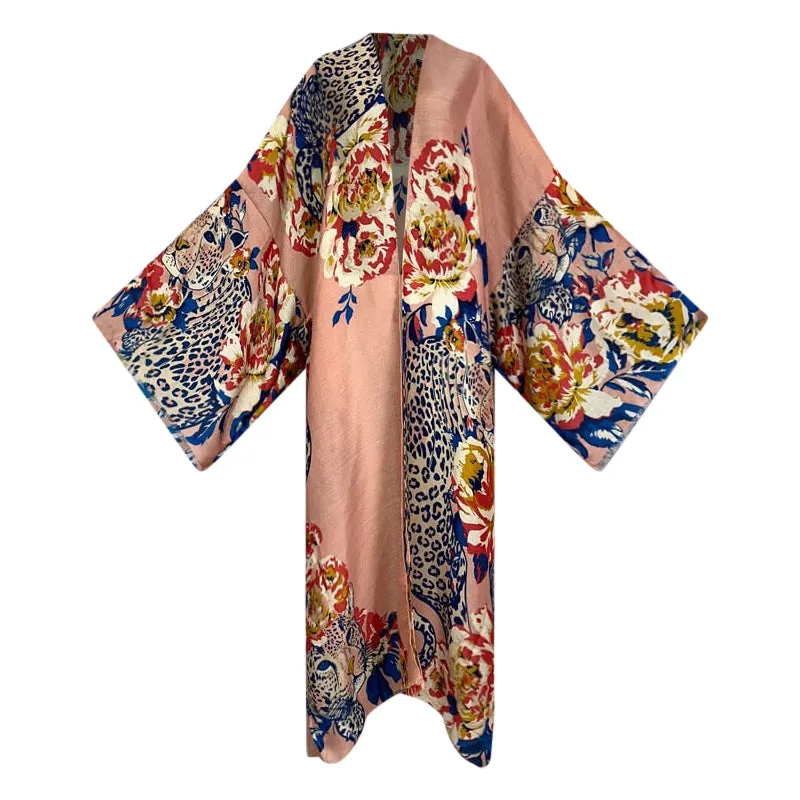 Leopard Garden Kimono