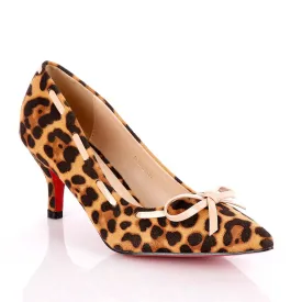 Makers Classic Brown Animal Skin Women's High Heel Shoe