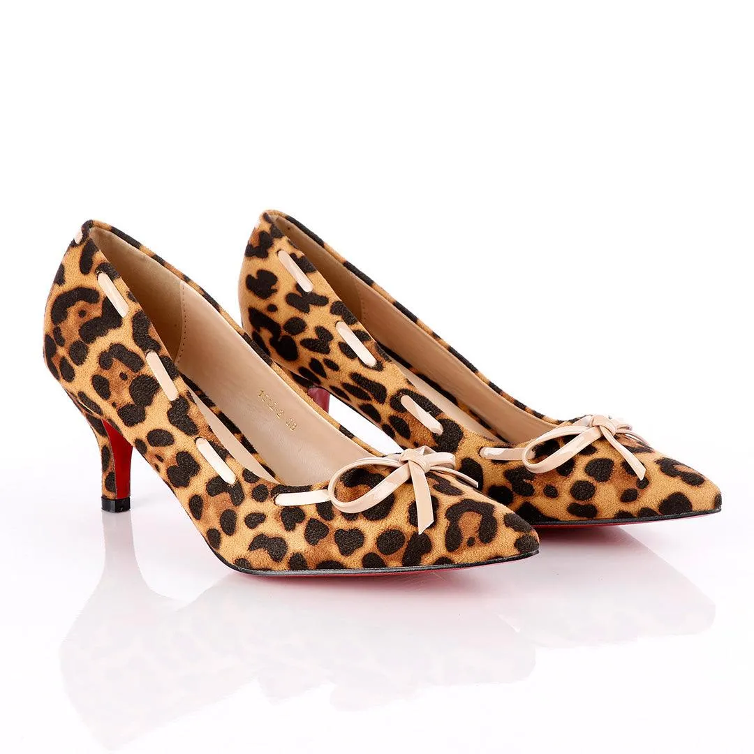Makers Classic Brown Animal Skin Women's High Heel Shoe