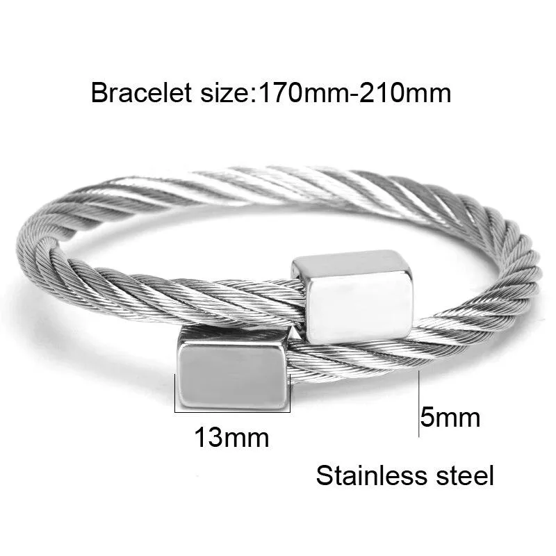Mario Stainless Steel Cuff Bracelet