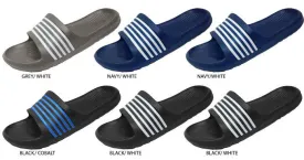 men's eva soccer slides with contrasting stripe Case of 36