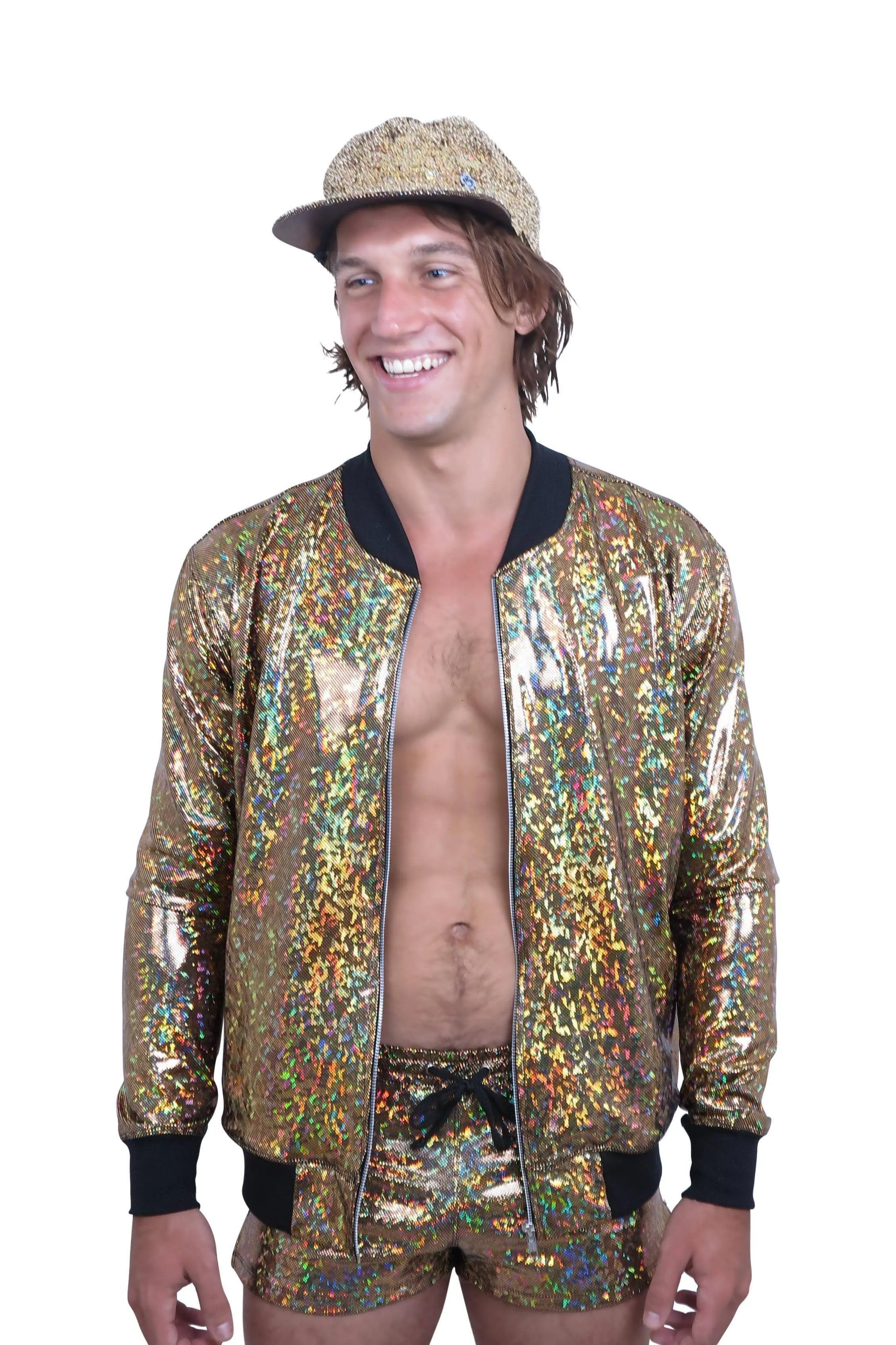 Mens Holographic Bomber Jacket | 13 Colors